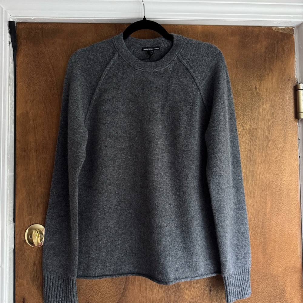 James Perse Charcoal Gray Cashmere Sweater
